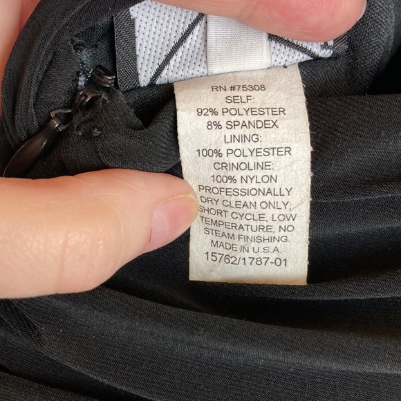 🌞Niki by Niki Livas Black Ruched Halter Top with Blue Metallic Midi Dress - Picture 4 of 11